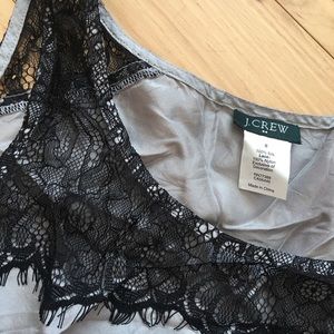 JCrew Silk And Lace Top